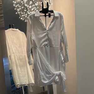 City Chic White Long Sleeve Dress